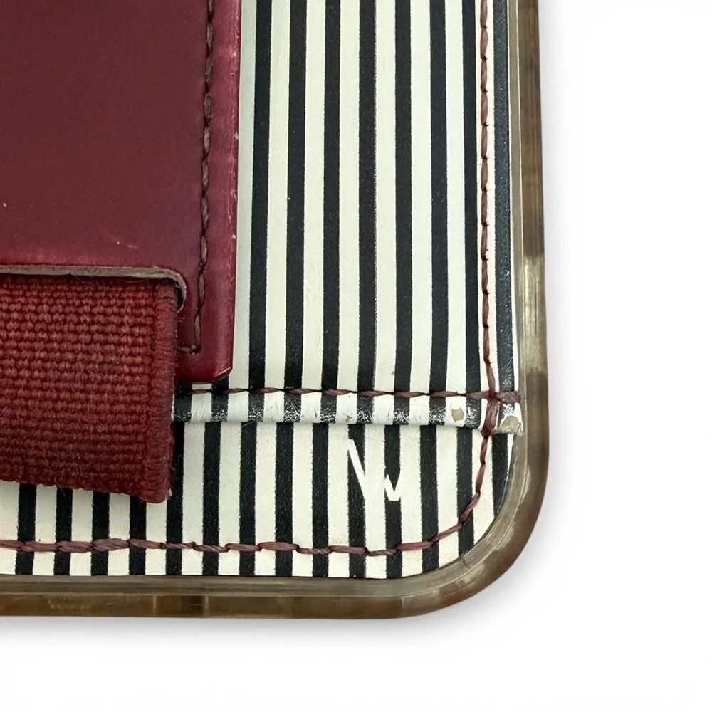 Walli iPhone 13 Pro Case Stripe‎ Leather Card Holder Grip